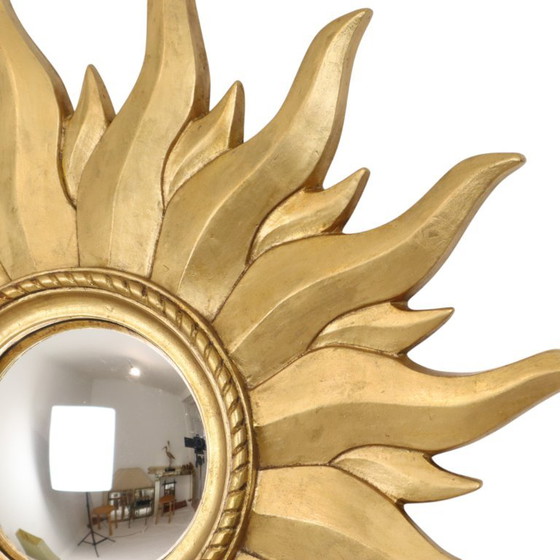 Specchio Vintage Dorato Sunburst Convesso 54cm – Glass, Plastic (photo 5 of 19)