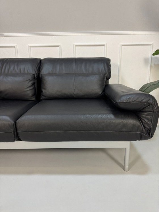 Image 1 of Rolf Benz Plura 380 Multifunctional Leather Black Sofa