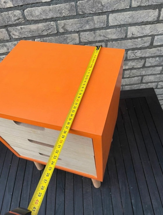 Image 1 of Retro bedside table orange