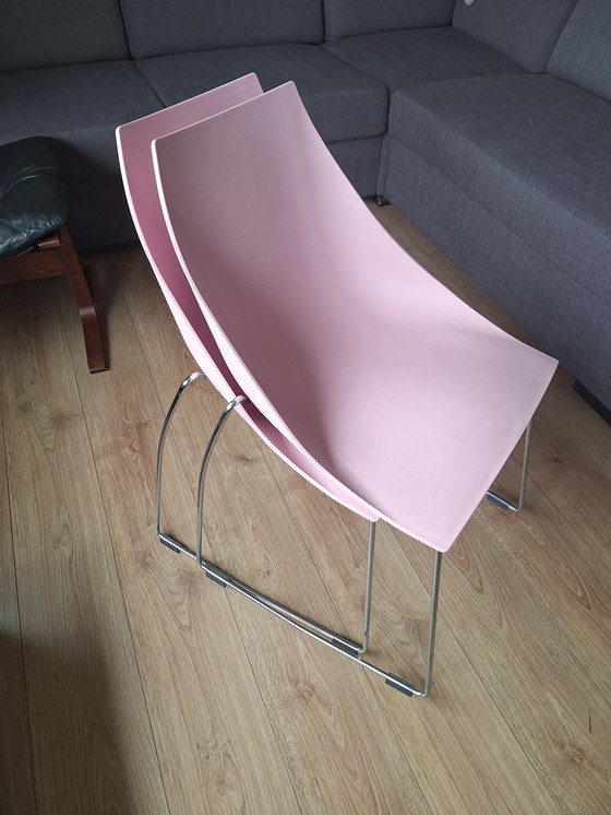 Image 1 of Deux chaises design Parri Hoop rose - Marco Maran