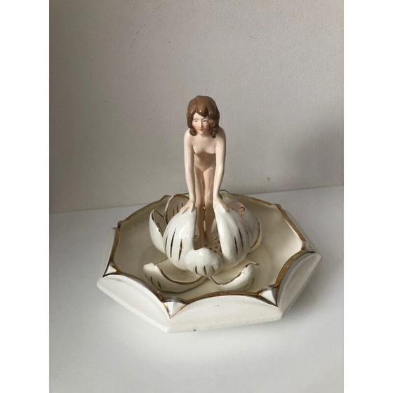 Image 1 of Vintage Naked Woman Bowl in the Lily by Royal Dux