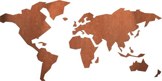 Image 1 of Geomundi map corten steel