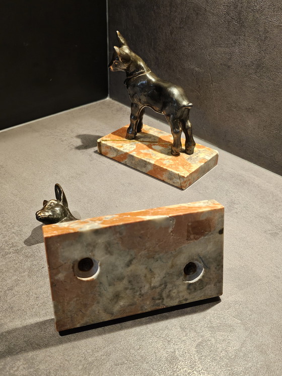Image 1 of Set of art deco bookends/figurines of lambs