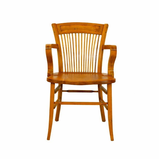 Vintage spanischer Eichenholz-Bürostuhl aus den 1940er Jahren