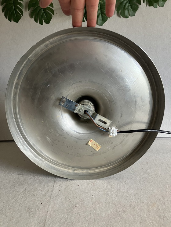 Image 1 of Vintage space age disc saucer wall lamp 1960s