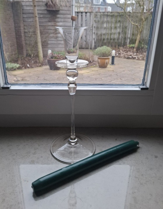 Bellissimo portacandele in vetro robusto su base.🕎 (photo 12 of 13)