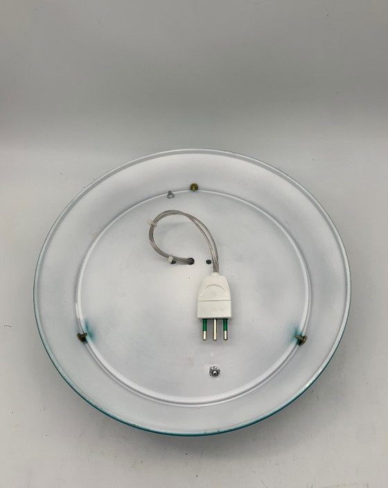 Image 1 of Pair of ceiling lights - wall lights - attributed to Fontana Arte, vintage Italy, medium blue