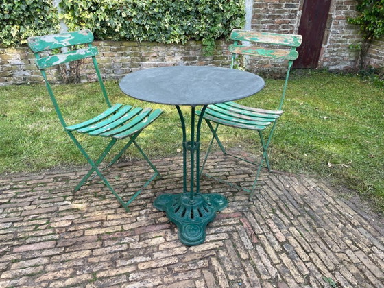 Image 1 of Tavolo da giardino, tavolo da bistrot, stile francese anni '50