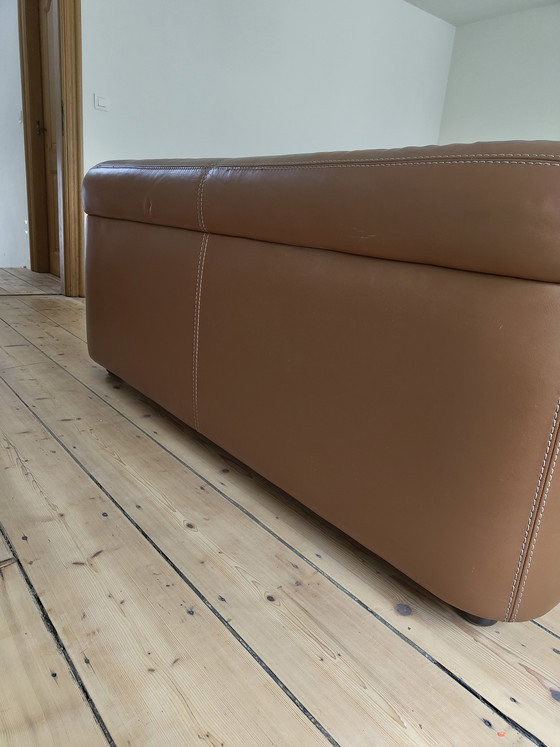 Image 1 of Zeldzame Durlet Buffalo Neck bank - Leer, jaren 70