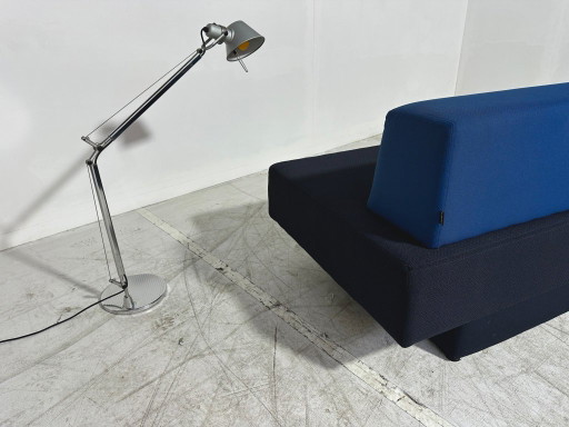 Lensvelt AVL Glyder Bank - Atelier Van Lieshout - Schuivende Rugleuning - Blauw – banken, Textile (photo 2 of 7)