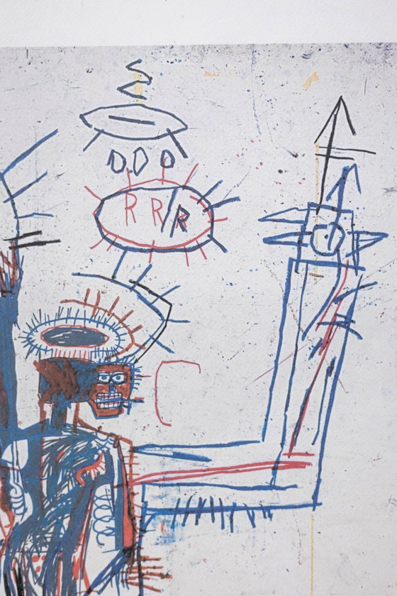 Image 1 of Jean-Michel Basquiat. Numbered color serigraph. 1990's.