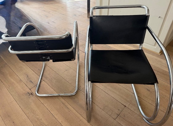 Image 1 of Zwei Ludwig Mies van der Rohe MR20 Stühle von Knoll