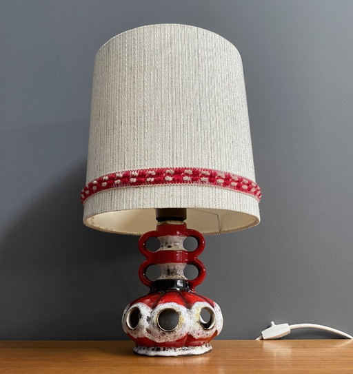 west Germany ceramic table lamp 1970s