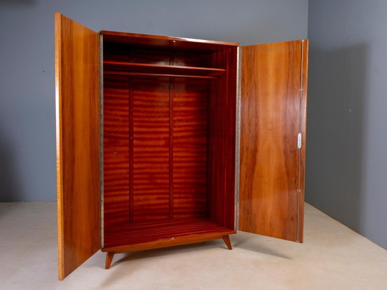 Armadio Vintage Mid-Century, Impiallacciatura in Radica, Cecoslovacchia, 176 × 116 × 58 cm (photo 8 of 21)