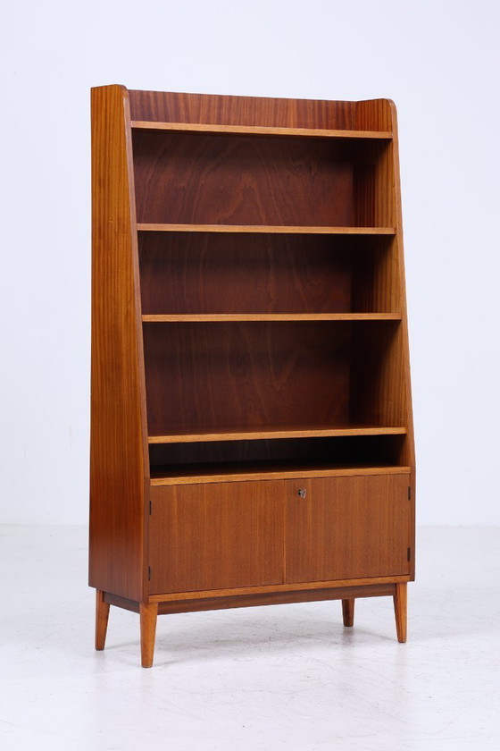 Image 1 of Libreria d'epoca anni '60 | Armadio a scaffale Mid Century retro in legno #05-52