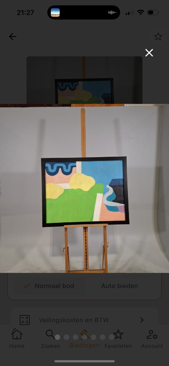Image 1 of Painting "Untitled" Rob van Praag 77x97 cm 1968