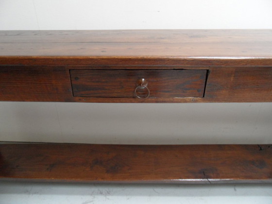 Image 1 of antiek eiken sidetable