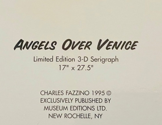 Image 1 of Charles Fazzino: "Angeli su Venezia". Serigrafia 3D in edizione limitata. Pubblicata in esclusiva da Museum Editions L