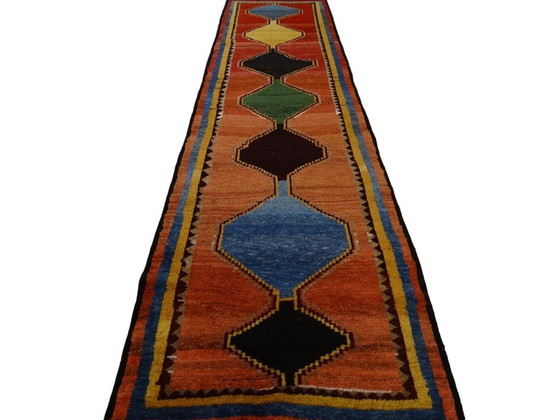 Image 1 of Alfombra Gabbeh semiantigua - 385 x 100 cm - Anudada a mano