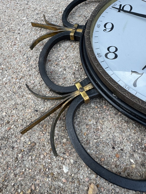 Vedette wandklok uit de jaren 60 – klokken, Metal, Glass (photo 2 of 6)