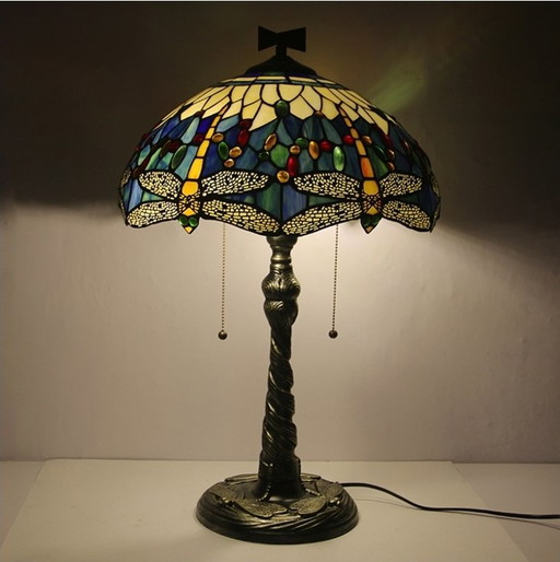 Bellissima lampada da tavolo vintage in stile Tiffany 60x40