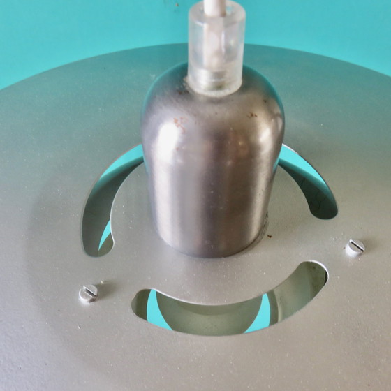 Image 1 of Zilver geïriseerd metalen hanger van typisch Deens ontwerp, Circa 75/80