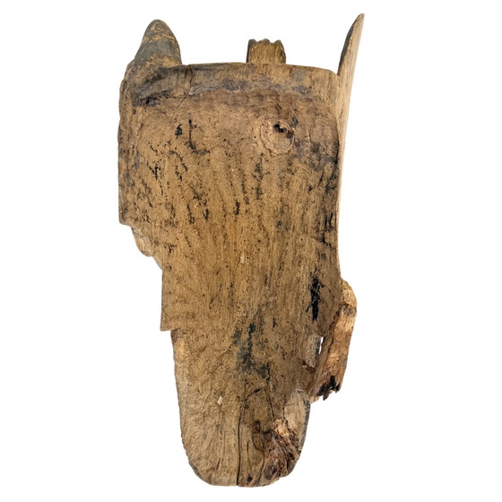Antica maschera di cavallo Bamana del Mali – maschera in legno zoomorfa – Sculture, Wood (photo 3 of 7)