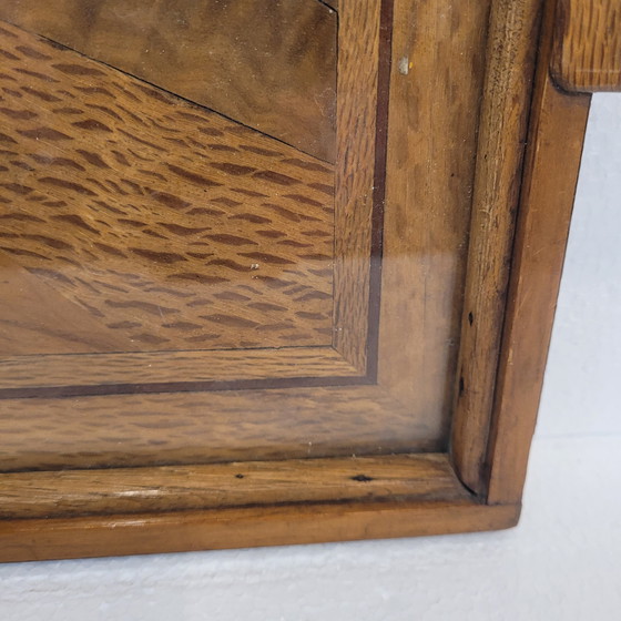 Image 1 of Bandeja Art Déco, Marquetería Y Cristal, 1950 – Francia