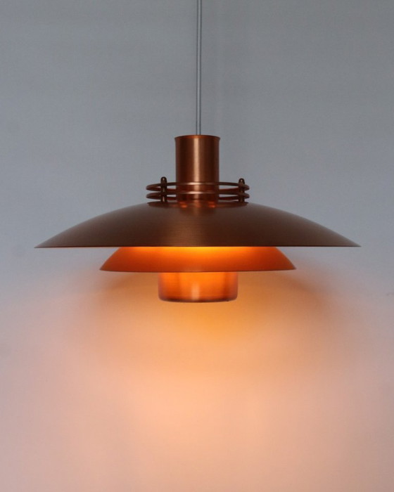 Vintage Danish Copper Pendant Lamp Formlight – Fog & Mørup, Metal (photo 2 of 14)