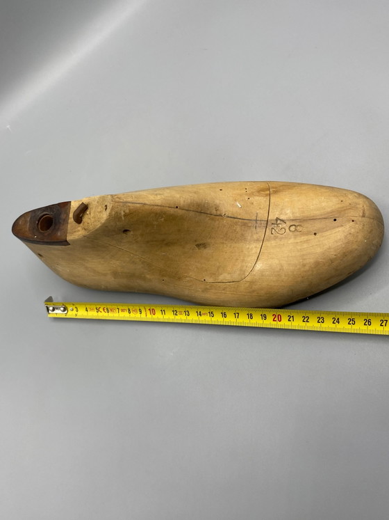 Forme de cordonnier en bois antique, pied droit, taille 42 – Objets déco, Wood, Metal (photo 5 of 5)
