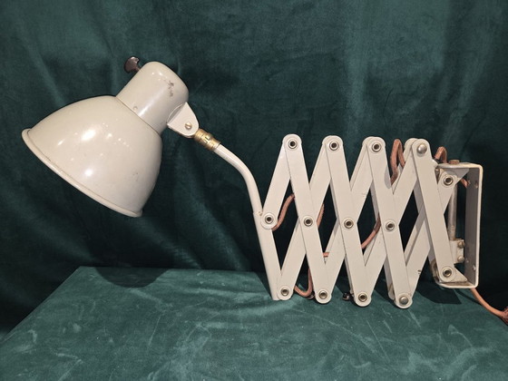 Image 1 of Lampada da parete vintage industriale a forma di armonica – bianco crema