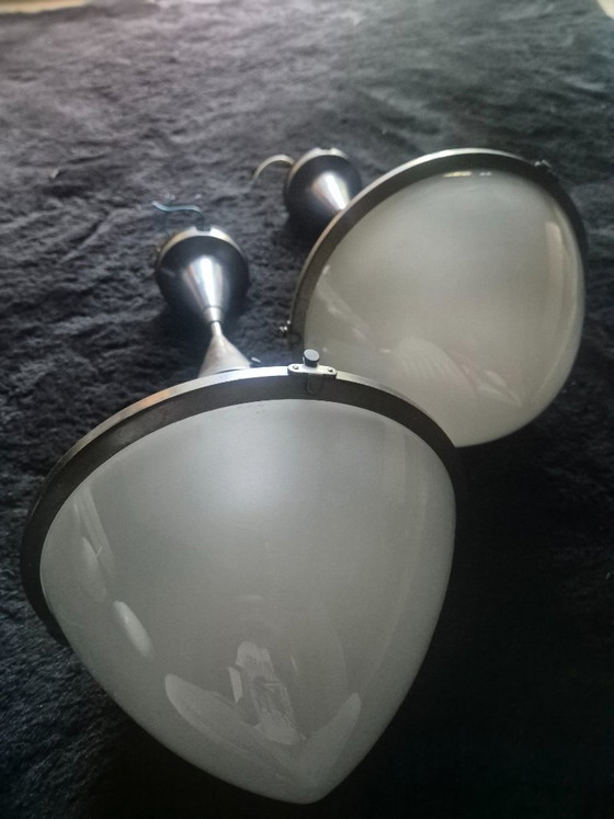 2 Zeiss Icon Adolf Meyer – Zeiss Ikon, Pendant lamps, Glass, Metal (photo 6 of 6)