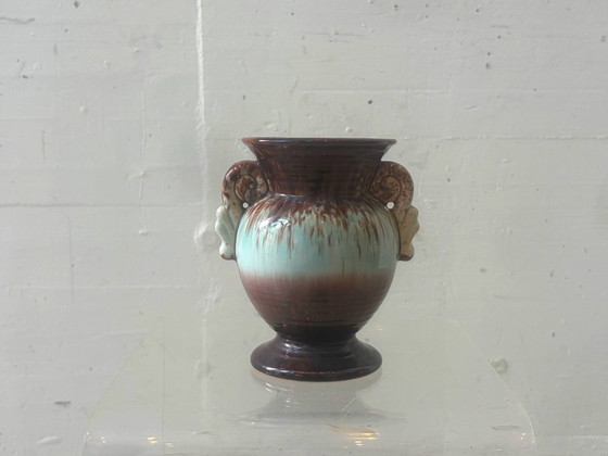 Vintage Ceramic Handled Vase by Bay Model 92-15 (photo 5 of 12)