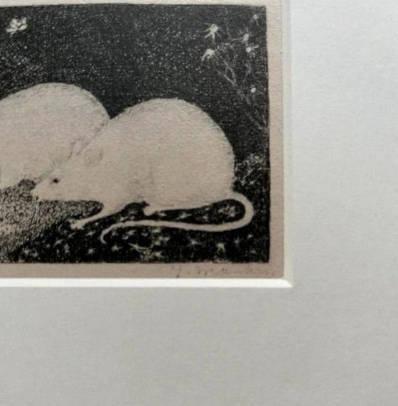 Image 1 of Jan Mankes 1889-1920 / Original Heliogravüre Maus 1923 (wunderschön gerahmt)