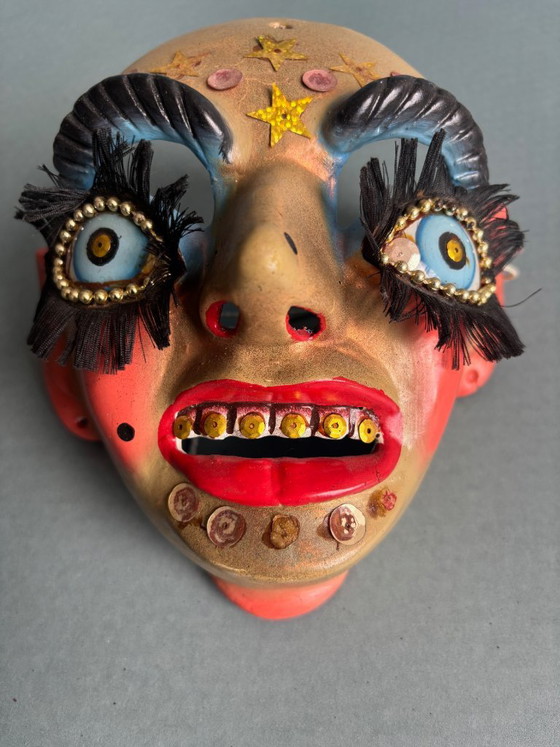 Bolivian Devil Dance Mask – Sculpture, Paper (photo 2 of 5)