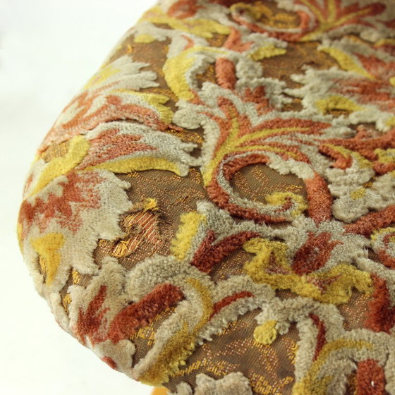 Image 1 of Muschelstuhl aus der Mitte des Jahrhunderts von Miroslav Navratil aus originalem Samt, Tschechoslowakei, 1960er Jahre