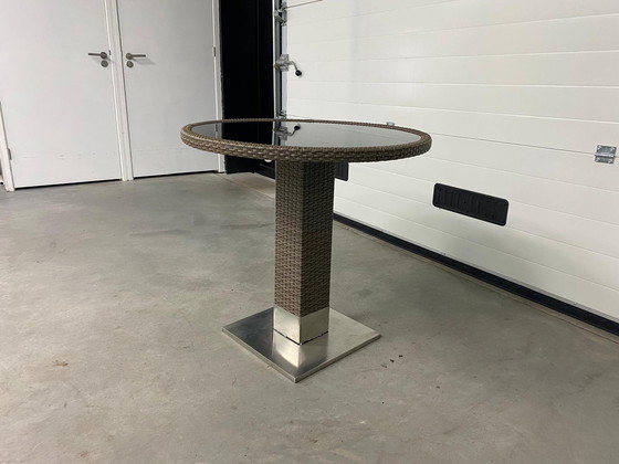 Image 1 of (Bargain!) Garden table with glass top - 80cm° New In Box!