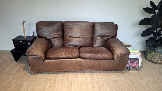 Image 1 of Vintage Brunati leren sofa – jaren 70 design