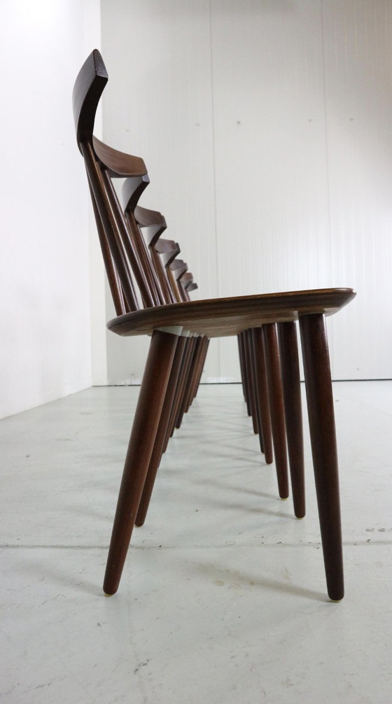 Image 1 of Set di sei sedie da pranzo Poul Volther