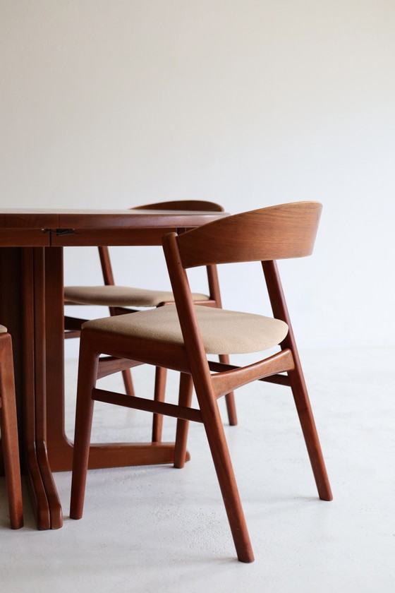 Set di 4 sedie da pranzo vintage, DUX Sweden – Legno, Tessile (photo 10 of 10)
