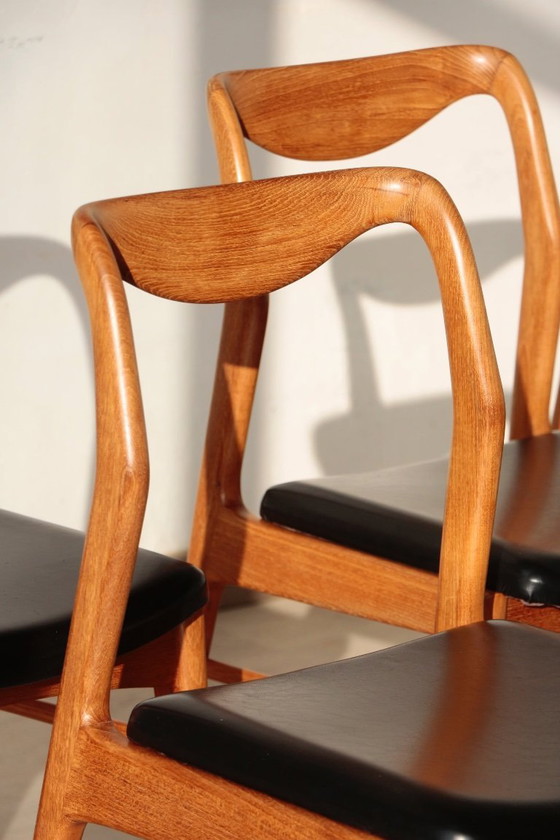 Image 1 of Set of 6 Vintage Scandinavian Teak Chairs – 1960s