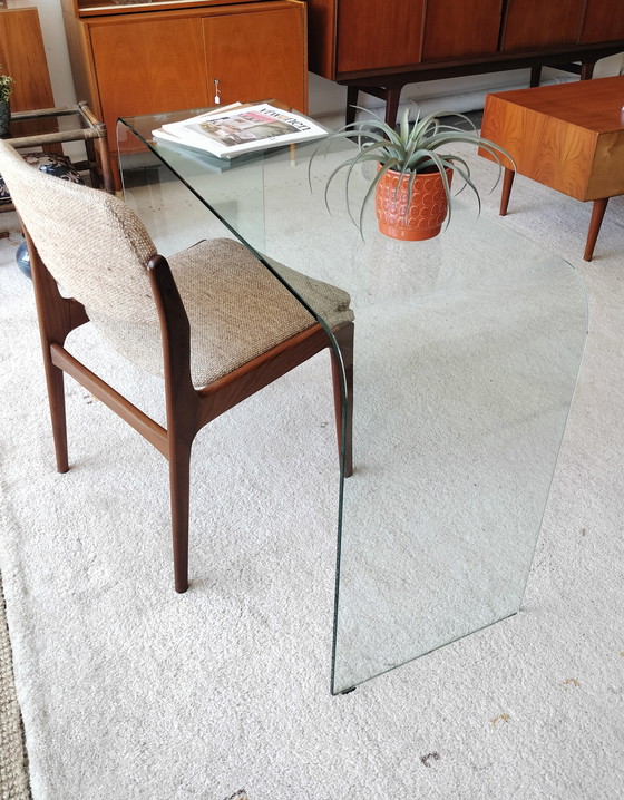 Image 1 of Glass design side table, console in Fiam style