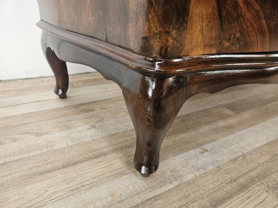 Commode Chippendale en loupe de noyer, années 1940 – Wood, Klassiek (photo 19 of 22)