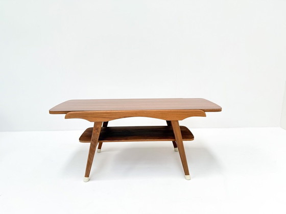 Image 1 of Mid-Century Coffee Table with Reversible Teak/Formica Top, 1950s