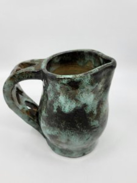 Image 1 of Alexandre Kostanda jarra de cerámica de gres Vallauris Francia 1950