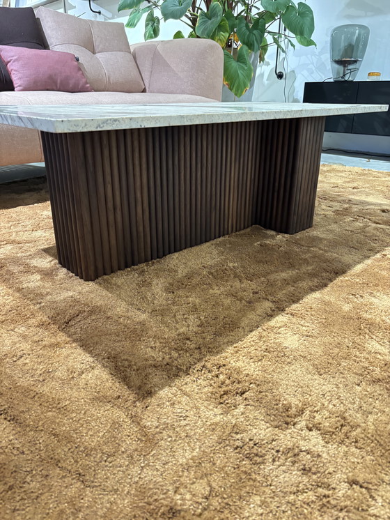 Image 1 of Walnut/granite coffee table
