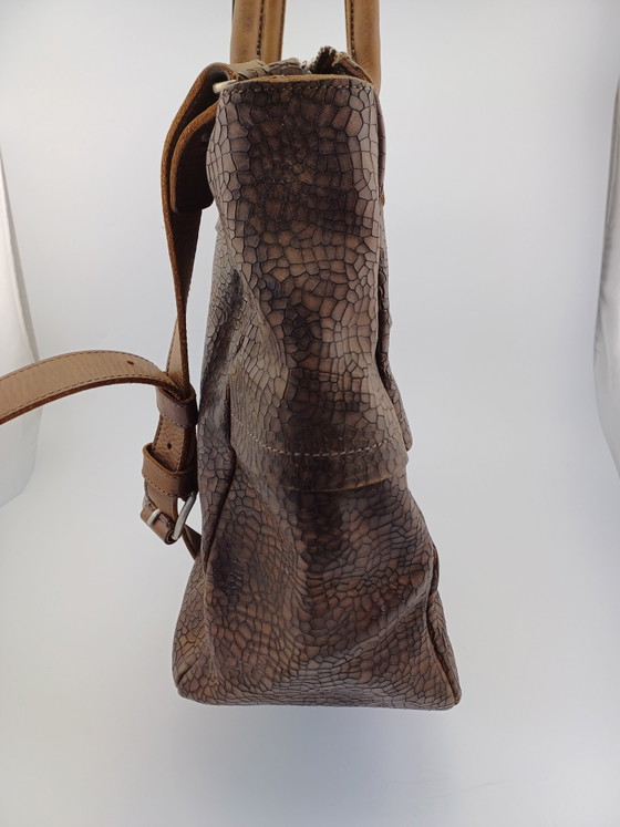 Bolso de Trabajo Grande Cuero Marrón Craquelado Como Nuevo – Shabbies Amsterdam, Bolsas para portatil (photo 4 of 8)