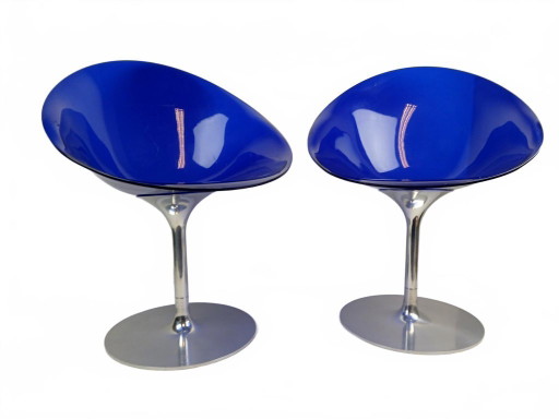 Juego de 2 sillas Kartell EroS Design – Philippe Starck – Azul cobalto