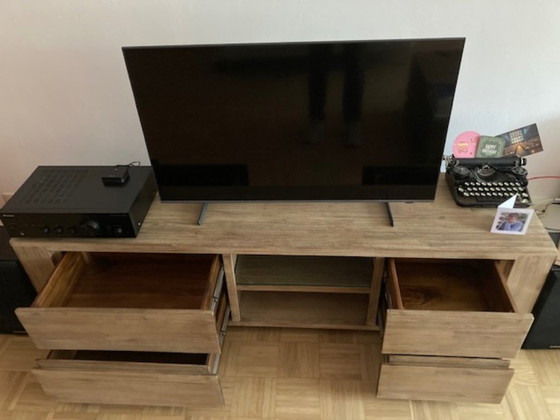 Image 1 of 2 estanterías | 1 mueble de TV de madera maciza