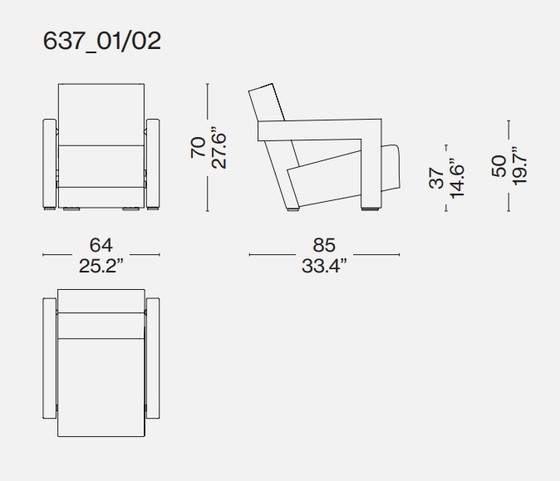 Image 1 of Cassina Armchair 637 Utrecht (New-Never Used) In Mustard Yellow Wool.